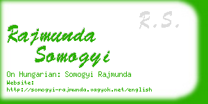 rajmunda somogyi business card